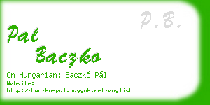 pal baczko business card